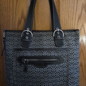 Coach Black and Gray Shoulder Bag